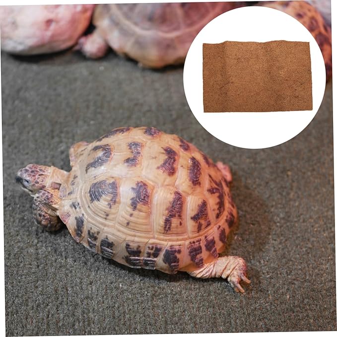 GALPADA Natural Coconut Fiber Reptile Bedding Mat Breathable Liner for Tortoise Lizard and Snake Habitats Substrate for Comfortable Reptile Care