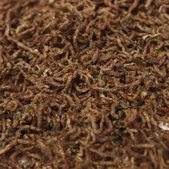 Aquatic Foods Inc. Bloodworms, Freeze Dried Fresh Grade A Floating Bloodworms for All Tropical Fish, Bettas, Discus, Cichlids, Community Fish, Turtles, Carnivores. Shipped from Calif...6-lbs