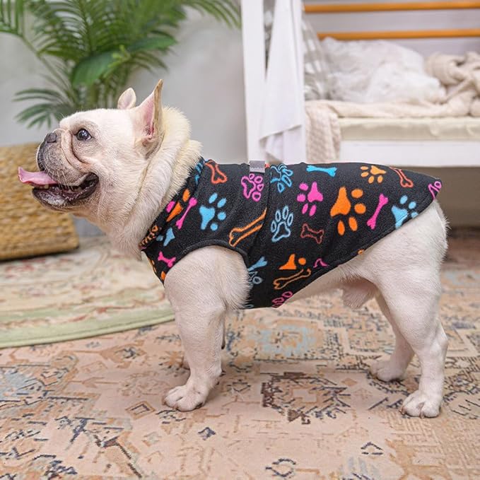 BEAUTYZOO XS Dog Sweaters, Soft Fleece Vest Pullover Dog Jacket with D-Ring Leash Attachment, Warm Winter Dog Clothes Cold Weather Doggy Chihuahua Sweater for Small Dogs Cats Boy or Girl, XSmall