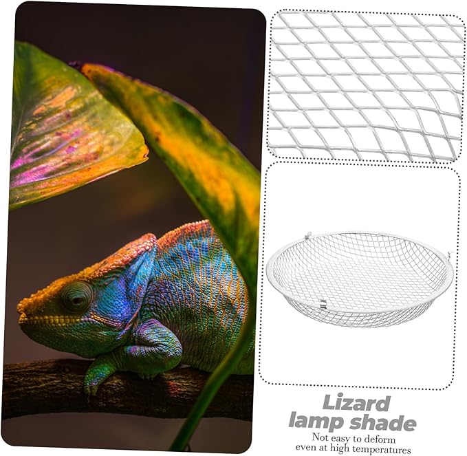 BESPORTBLE Reptile Lamp Cover Sturdy Material Heat Lamp Mesh for Lizard Terrarium Easy Install Lampshade Accessory for Reptile Tank