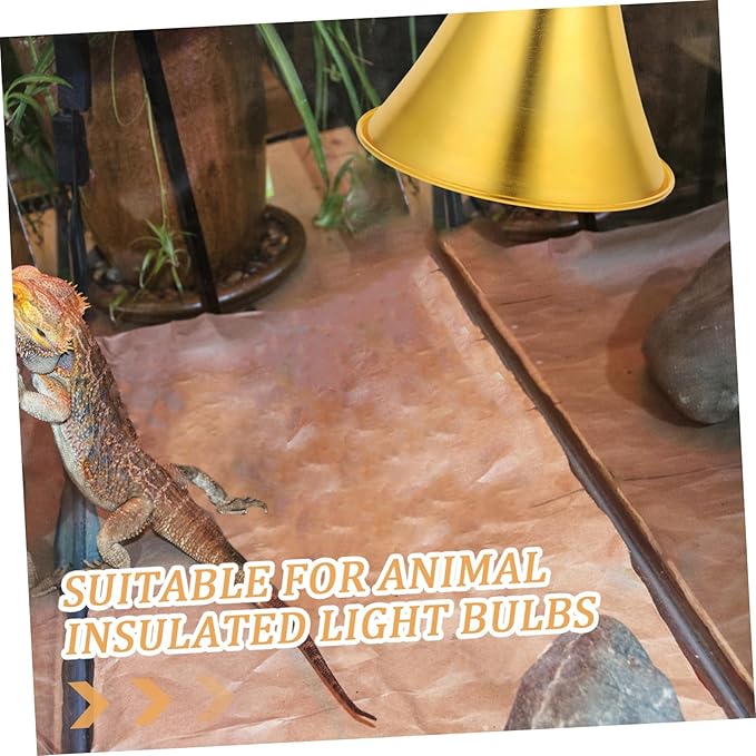 POPETPOP Deep Reptile Lamp Insulation Shade Protective Heating Lampshade for Reptile Tank Easy Installation Sturdy Design Maintains Stable Temperature and Prevents Burns