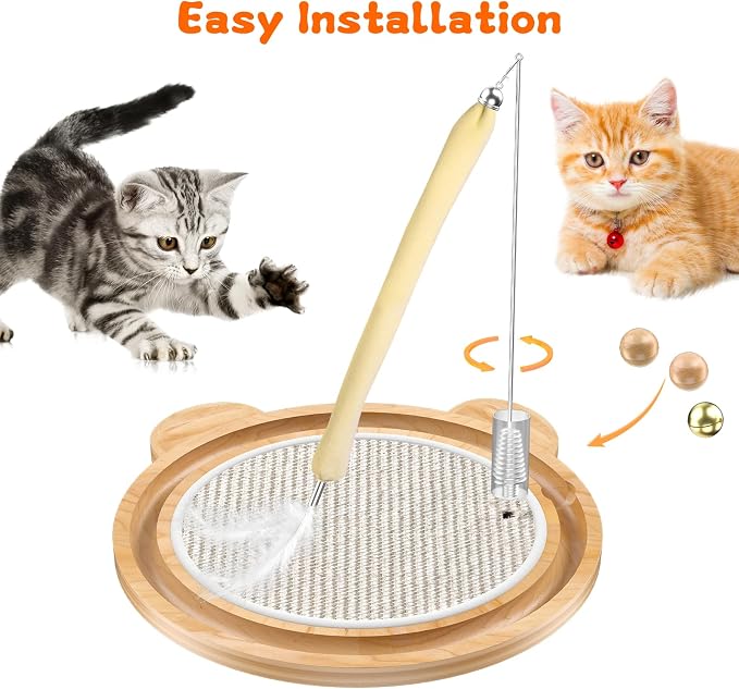 Cat Scratcher Toys Natural Sisal Pad Kitten Interactive Ball Track - Image 6