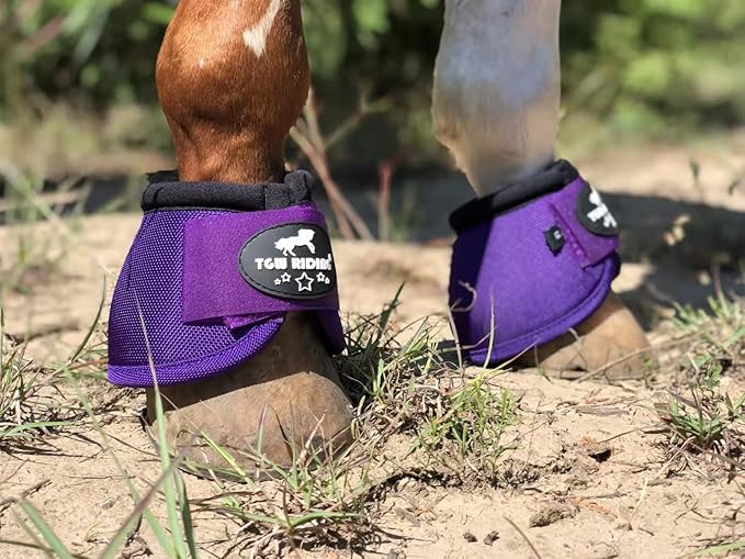 TGW RIDING 2520D Horse Bell Boots No-Turn Horse Bell Boots, Equine Ballistic Hoof Overreach Bell Boot, Pair