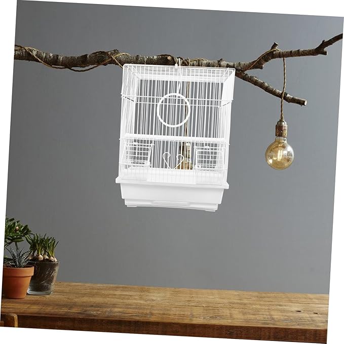 Totority Portable Metal Bird Carrier Cage for Pearl Jade Finch Painted Eyebrow Birds Spacious Secure Travel Cage with Airflow Iron and Construction