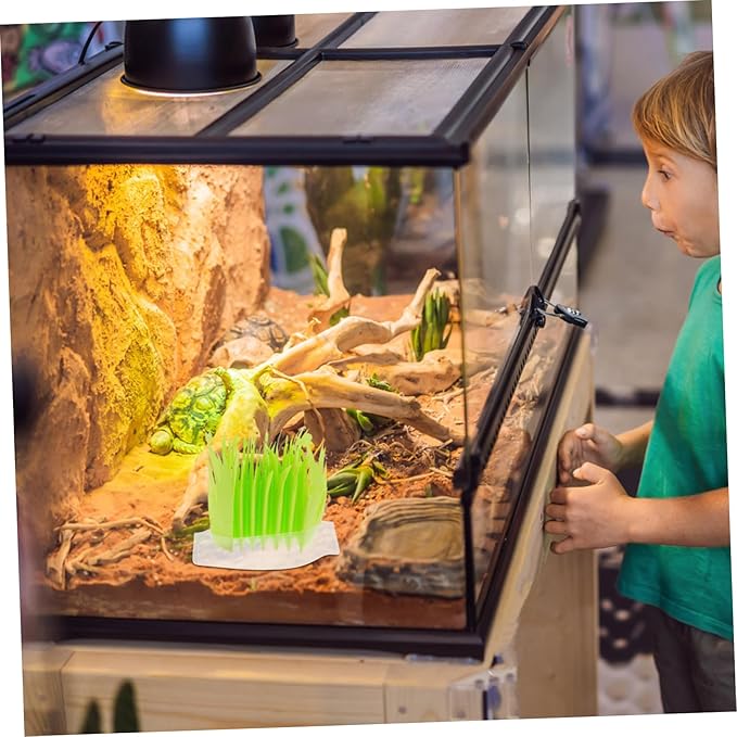 Kisangel 2Pcs Reptile Tank Humidifier Simulated Plants High Humidity Decorative Humidifier for Reptile Terrarium for Tortoises and Other