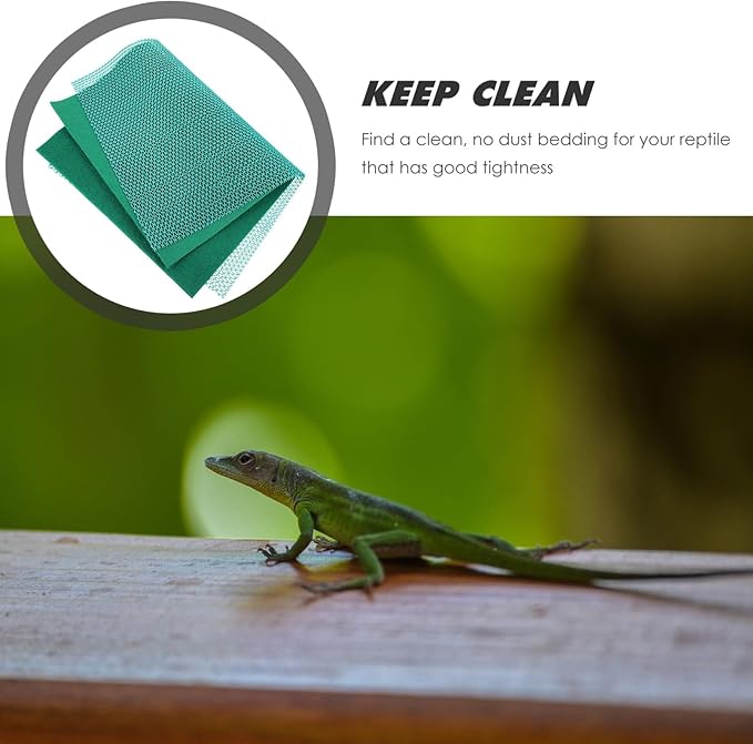 GALPADA 1set Premium Reptile Carpet Mat Washable Bedding for Turtles Snakes and Lizards Breathable and Comfortable Substrate for Terrarium