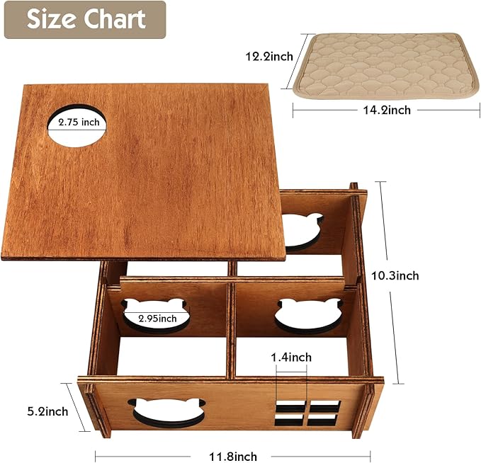 Wooden Guinea Pig Hideout, Small Animal Houses Habitats, Large Hideout House for Small Rabbit Chinchilla Gerbil, Sturdy Hamster Hideout Bed Hutch Bunny Cage