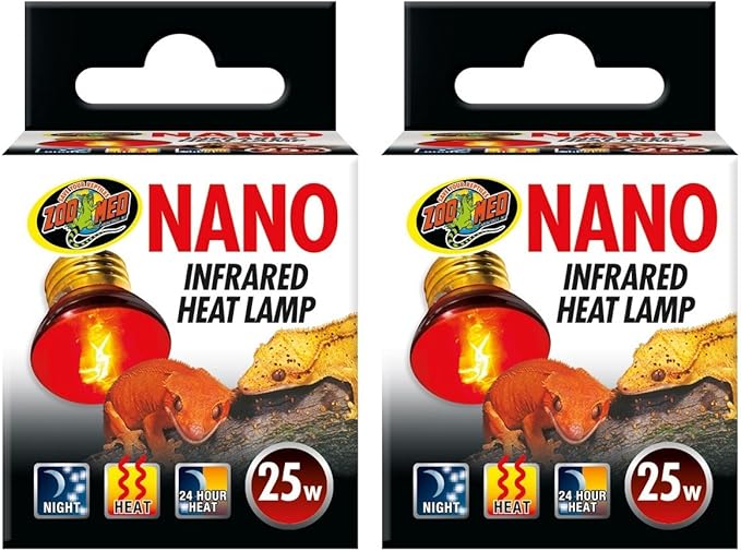 Zoo Med 25w Nano Infrared Heat Lamp, 2pk