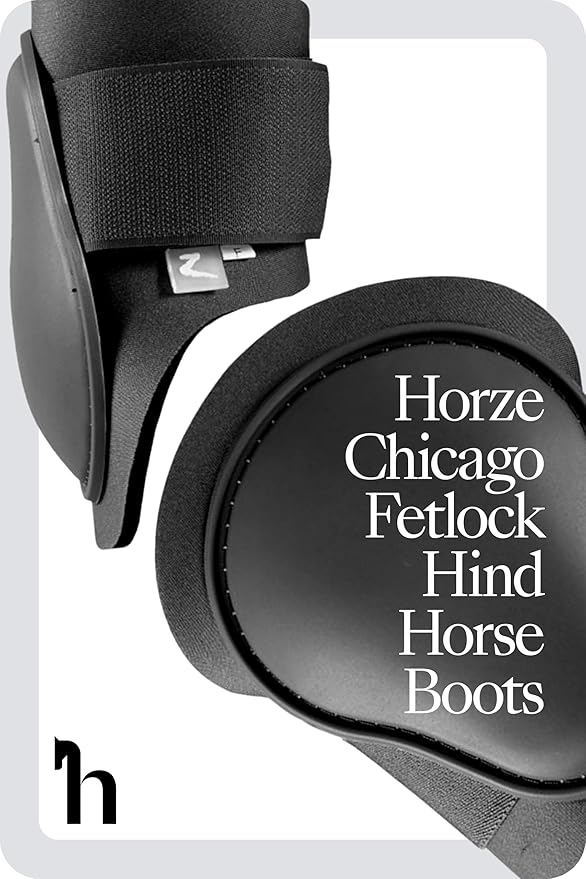 HORZE Protective Lightweight Adjustable Horse Fetlock Boots (Sold in Pairs) - Black - Shetland