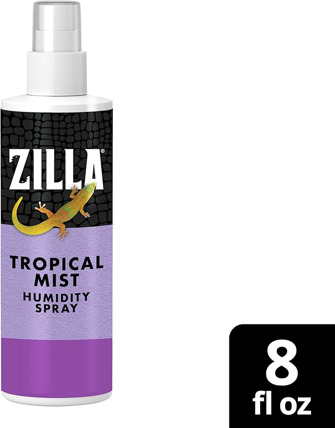 Zilla Tropical Mist Humidity Spray, Ideal for All Tropical Reptiles and Amphibians, Fortified with Aloe Vera