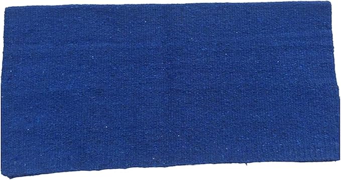 Majestic Ally Solid Color 34"x 36" Traditional Acrylic Saddle Blanket with Hemline Edges-3.7 lbs (Royal Blue)