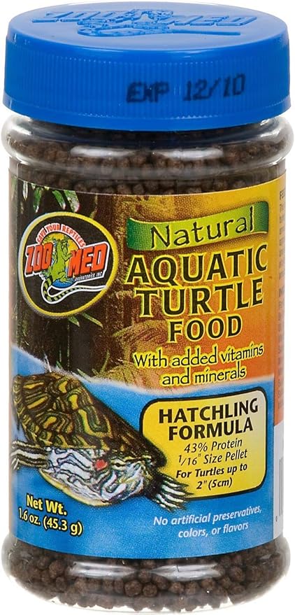 Zoo Med Natural Aquatic Turtle Food - Hatchling Formula (Pellets) 1.9 oz - Pack of 6