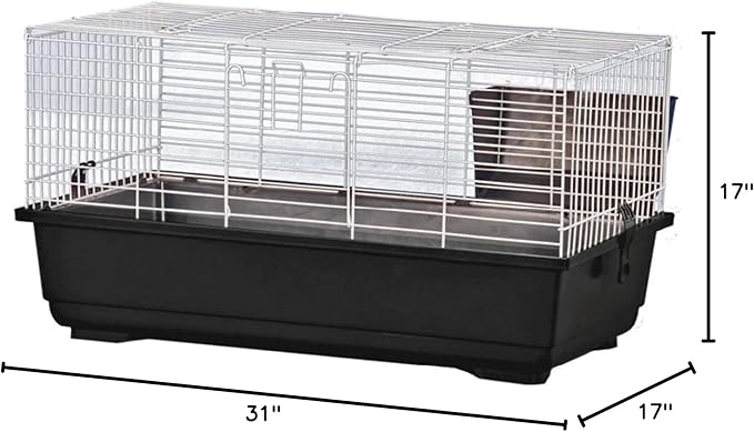 Rabbit Cage Size: Medium (17" H x 31" W x 17" D)