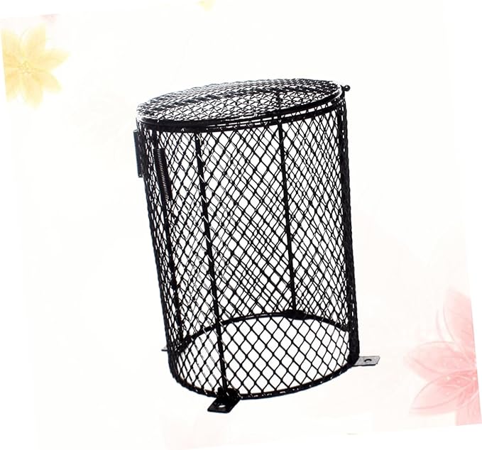Reptile Lampshade Scald Cover for Heating Lamps Durable Protection for Turtle and Lizard Habitats Round Design with Easy Installation Suitable for Various Reptile Light