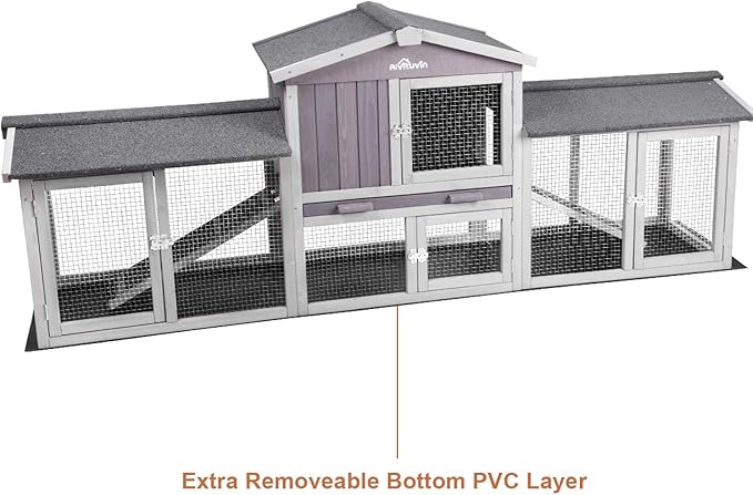 Aivituvin Rabbit Hutch Bunny Hutch Large Rabbit Cage, Indoor Bunny Cages Outdoor Rabbit House (Style2)