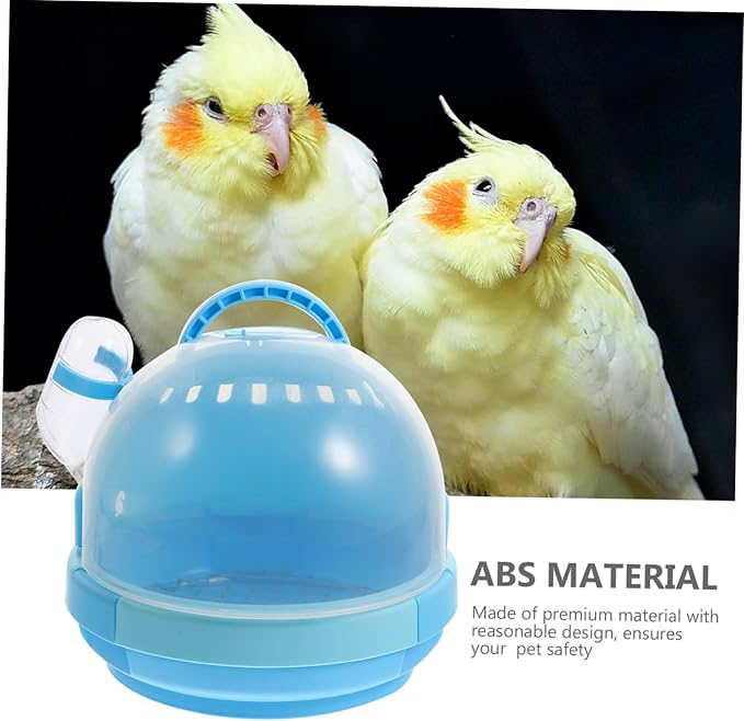 Happyyami 1set Portable Handheld Bird Carrier Cage Lightweight Parrot Travel Case for Small Birds Breathable Design for Vet Visits and Outdoor Adventures Includes Capsule and Galvanized Mesh