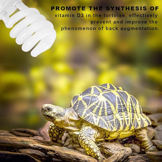 26W Energy Saving UVB Lamp, Reptile Sunlight Lamp 10.0 for Desert Type - Promotes Growth, Vitamin D3 Synthesis, Ideal for Lizards and Succulent Plants