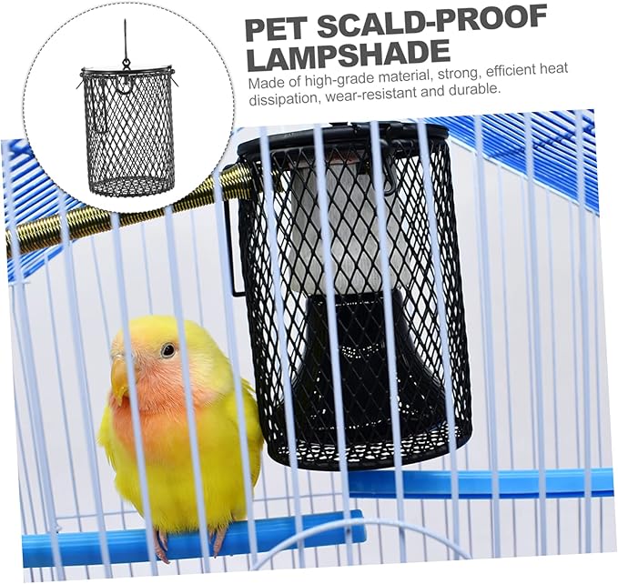 Yardwe Lamp Mesh Cover for Reptile Heating Lights Protective Scald Shield for Reptile Cages Ceramic Bulb Shade for Lizards Turtles and Birds Small