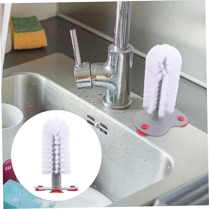 POPETPOP Turtle Shell Cleaning Brush Suction Cup Soft Bristles Aquarium Turtle Brush