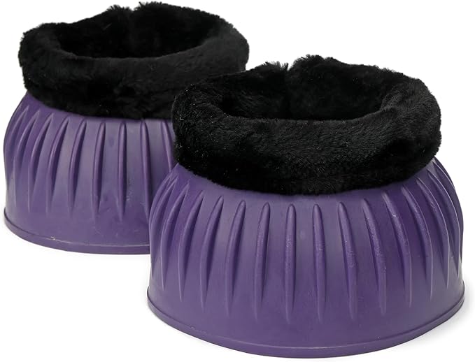 Shires ARMA Fleece Trim Bell Boot (Full, Purple)