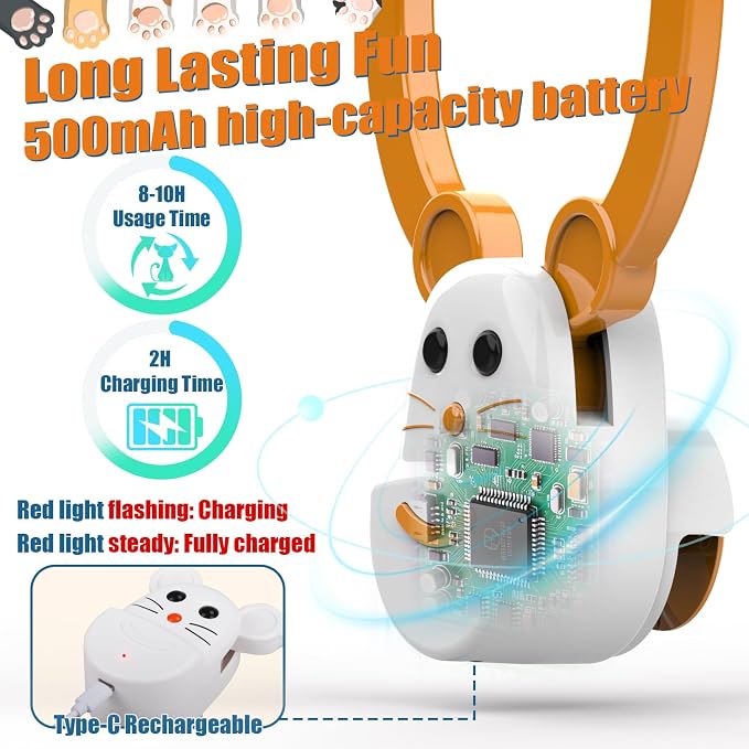 Interactive Cat Toys for Indoor Cats, Automatic Flying Bird Feather Wand Toy for Chase Exercise Enrichment, Rechargeable Durable Safe Hanging Cat Toy for Bored Kittens & Adult Cats - Image 7
