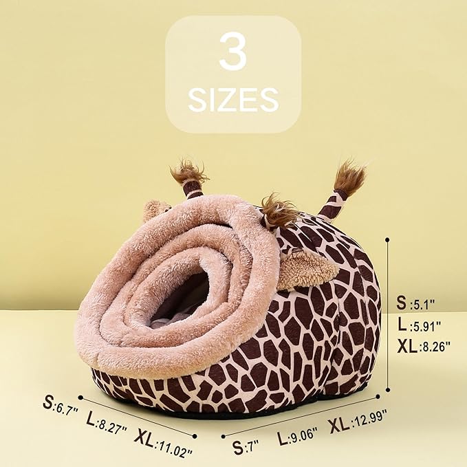 JanYoo Warmer Hedgehog Supplies Toys House Cage Accessories Bed Sleeping Bag (L,Giraffe)