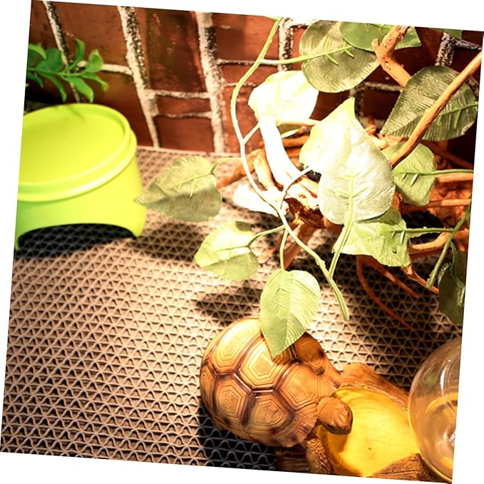 Abaodam 1set Reptile Terrarium Mat Liner Snake Bedding and Moisture Retention Carpet for Turtles Lizards and Snakes Washable and Reusable Reptile Habitat Flooring Gray
