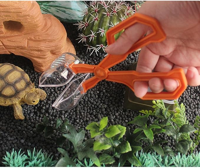 Clear Creature Captures Pliers for Reptiles Feeding Hygienic Easy to Design with Ergonomic Handle Multipurpose Use Reptiles Handling Clamp