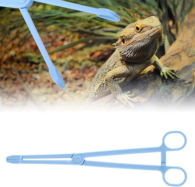Blue Plastic Useful Pet Clip for Snake Lizard Reptile Animal Food