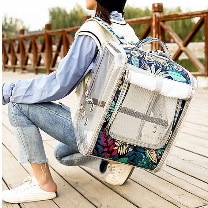 ENGENDER Bird Cage Bird Travel Bag Light Bird Carrier Transparent Breathable Bird Cage Pet Bag for Parrot Pets Or Habitat Supplies Accessories Parakeet Cage