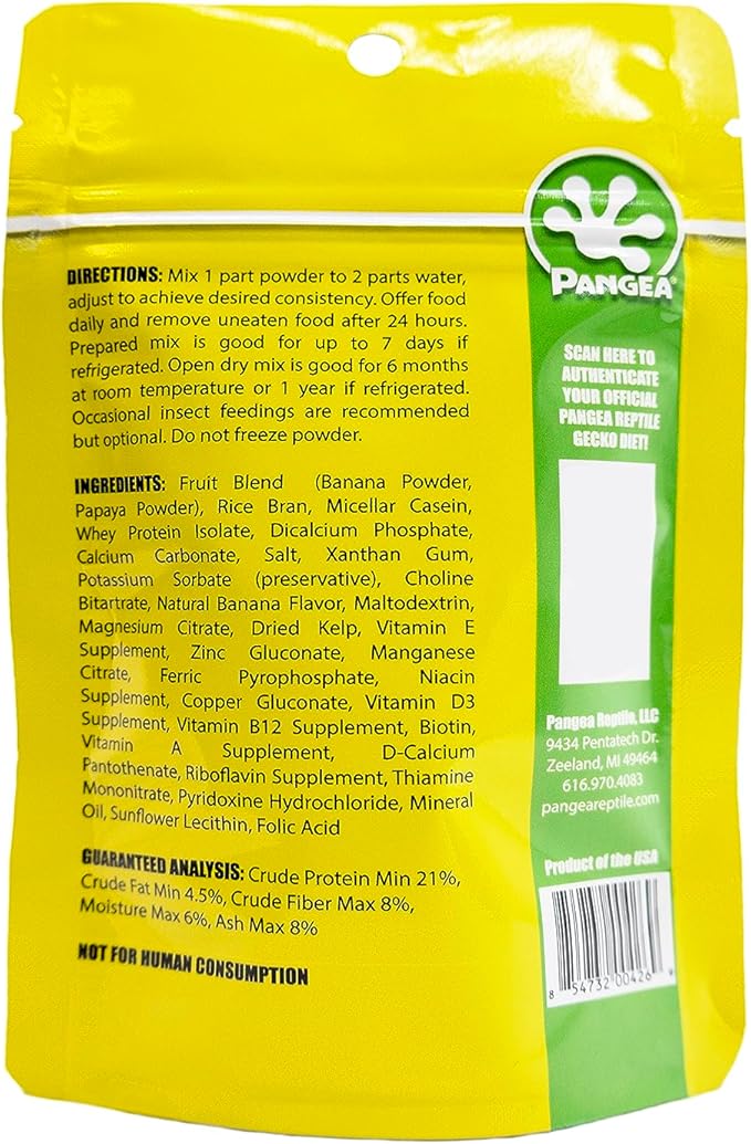 Pangea Gecko Diet Fruit & Papaya Bundle - 2oz Fruit & Insects and Papaya Mix
