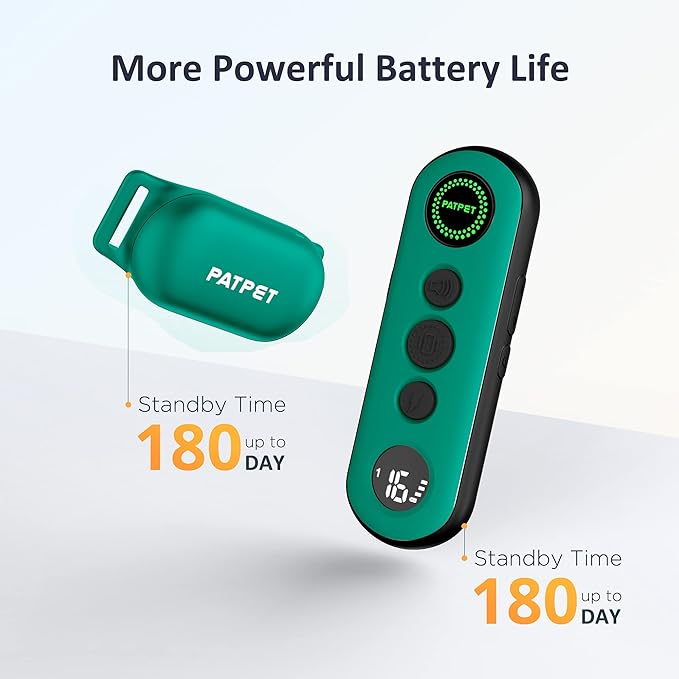 PATPET Dog Training Collar with Remote - Electric Dog Shock Collars for Small Medium Large Dogs, 3 Adjustable Safe Modes Rechargeable Waterproof E Collar for Dogs (8-120 lbs)