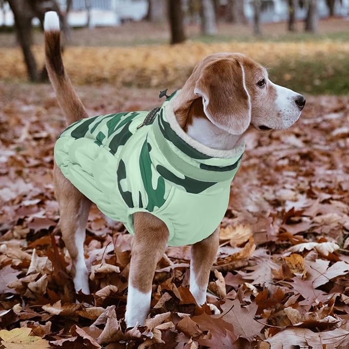 Lelepet Warm Dog Winter Coat Dog Coats for Extra Large Dogs Waterproof Dogs Jacket with Harness Built in Reflective Cold Weather Coats Windproof Zip-Up Winter Fleece Vest Snowsuit Great Dane 3XL