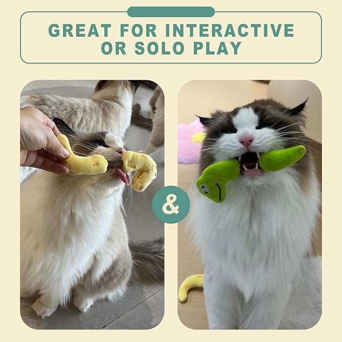 Interactive Catnip Toys for Indoor Cats, Silvervine Sticks for Cats & Cat Chew Rope Toy for Teeth Cleaning, Cat Crinkle Balls for Kitten Training and Play, Cat Toys Set for All Breeds 7Pack - Image 8