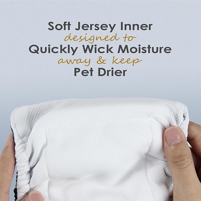 wegreeco Washable Male Dog Belly Band (Stylish Pattern)- Pack of 3 - Washable Male Dog Belly Wrap, Dog Diapers Male (Black Geometric, X-Large)