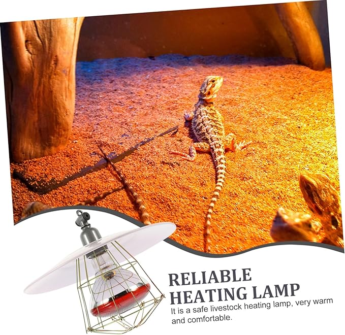 Kisangel 1pc Heating Lamp for Livestock and Reptile Pet Supplies Efficient Warmth for Incubators and Cages Net Design High Thermal Efficiency Random Random Color