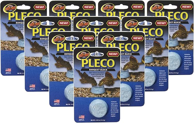 Zoo Med Laboratories 10 Pack of Pleco Banquet Blocks, 1 Week Each