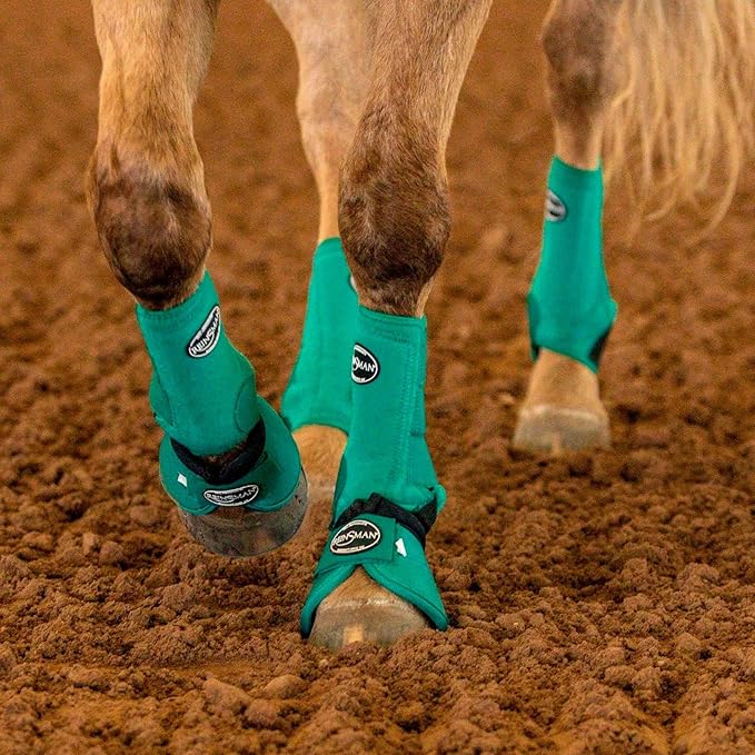 Reinsman Apex Bell Horse Boots - 2-Pack | Shock-Absorbing Stain-Resistant Durable Front Hoof Protection Wraps | No-Turn Design, Hook-and-Loop Closure
