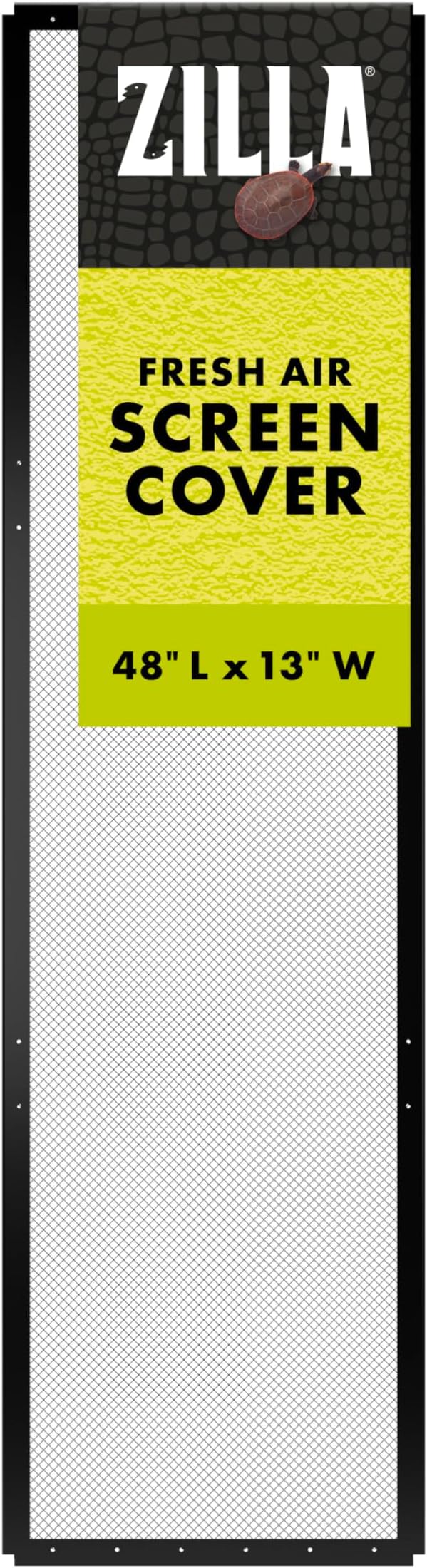 Zilla Fresh Air Screen Cover, Secure and Durable Metal Mesh Cover for Reptile Terrariums, 48 x 13 inches