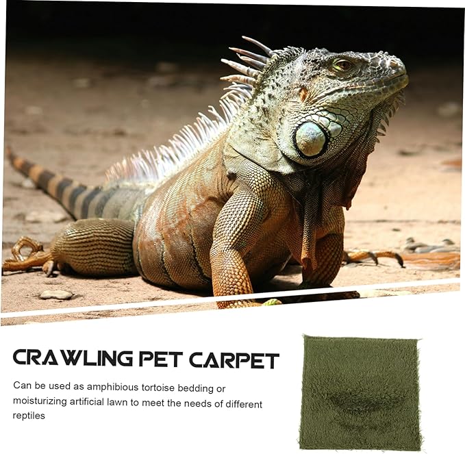 Reptile Carpet Mat Reptile Cage Liner Tortoise Bedding Mat Lizard Carpet Snake Enclosure Easy to Clean Comfortable Habitat