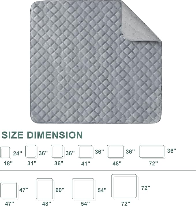 Eterish Reusable Washable Pee Pads for Dogs Extra Large 36'' x 72'' 2 Pack, Absorbent Pet Puppy Dog Training Pads Non-Slip, Waterproof Whelping Potty Pads for Dogs Leak-Proof