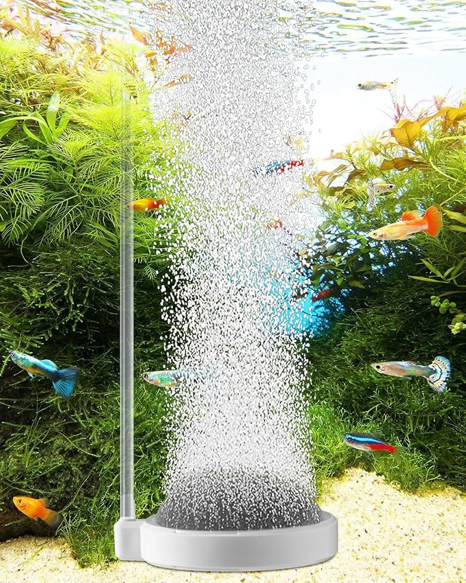 Fish Tank Bubbler Aquarium Air Stones, 4 Inch Nano Super-High Dissolved Oxygen Diffuser Makes Super Tiny Bubble Aerator for Fish Tank Air Pump Hydroponics