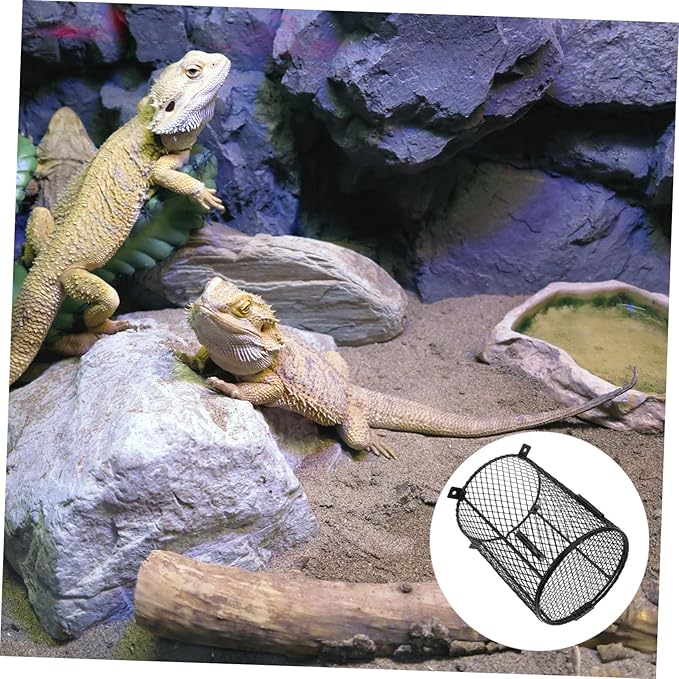 Cabilock Ceramic Heat Lamp Shade Reptile Cage Heating Lamp Guard for Mesh Cover for Reptile Supplies