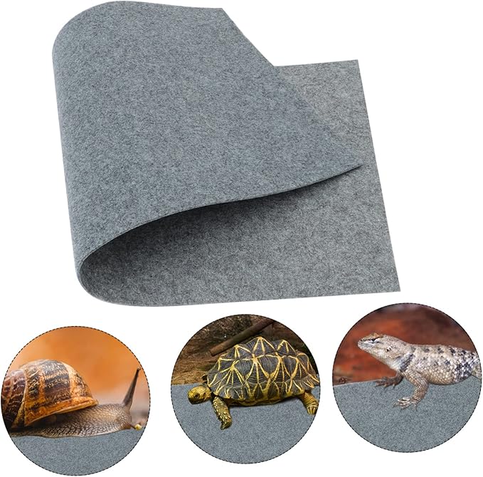 UPKOCH Terrarium Liner Reptile Carpet Mat Absorbent Bedding Substrate for Turtles Lizards Snakes Comfortable Reusable Pet Cage Floor Covering