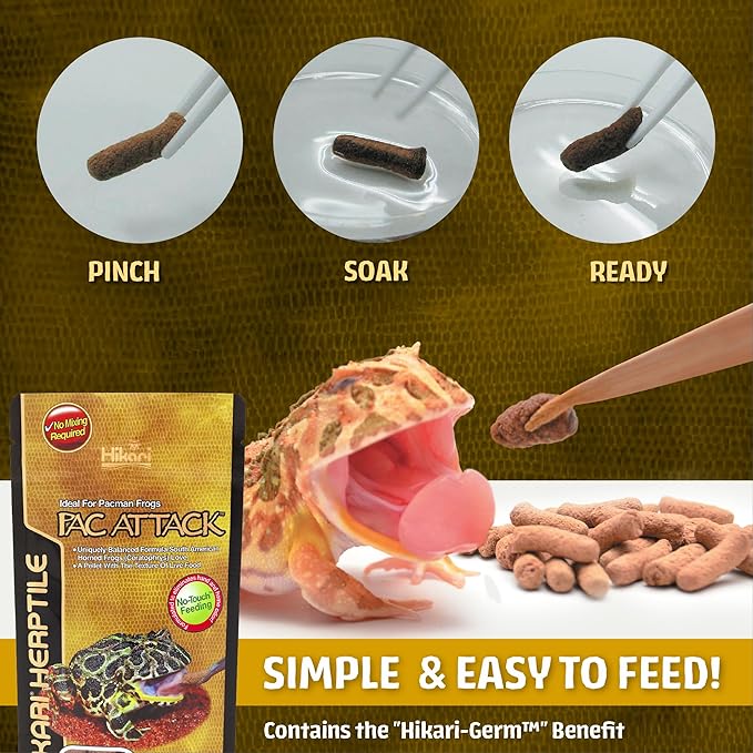 Hikari Pac Attack Food For Pacman Frogs, 1.41oz (40g)