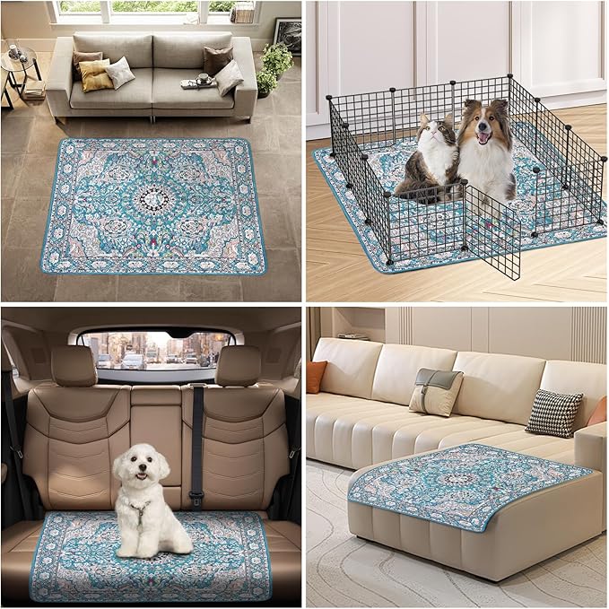 Washable Pee Pads for Dogs, Puppy Pads with Pheromones, 2026 Upgraded PuppyPad 72"x72" Waterproof Non-Slip Reusable Puppy Pad with Fast Absorbent,Leakproof Whelping Pads for Pet Housebreaking