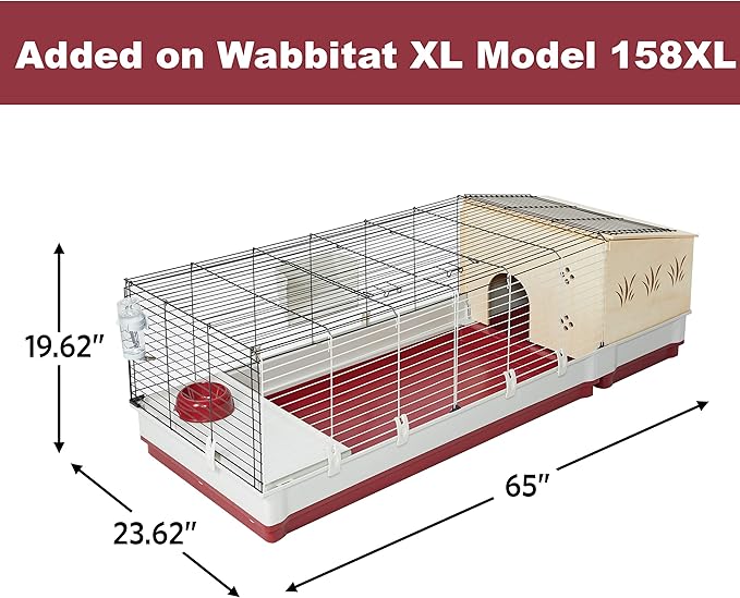 MidWest Homes for Pets Rabbit Hutch Extension | Wood Rabbit Hutch Extension Fits Midwest Models 158 & 158XL, 158HEX