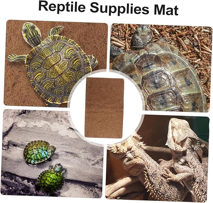BESPORTBLE 3pcs Reptile Tank Substrate Liners Coconut Fiber Mat Reptile Bedding Supplies Mat