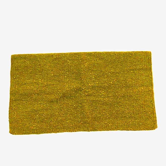 Majestic Ally Solid Color 34"x 36" Traditional Acrylic Saddle Blanket with Hemline Edges-3.7 lbs (Yellow)