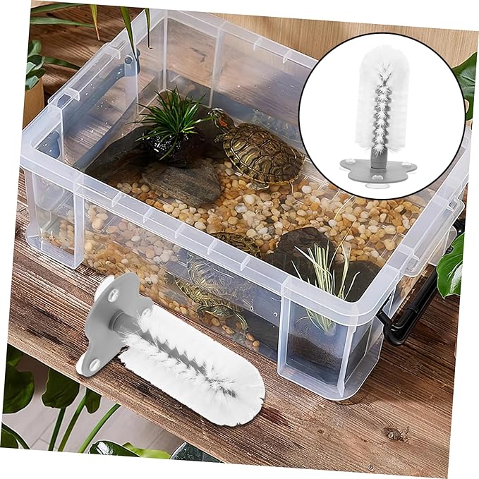 Milisten Turtle Shell Cleaning Brush Suction Cup Safe Material for Easy Mud Removal Dual-Purpose Scratcher Massager for Turtle Health